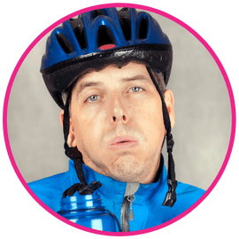 ciclista cansado